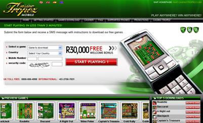 Mobile Gaming - Casino Tropez Mobile Gaming in Rands