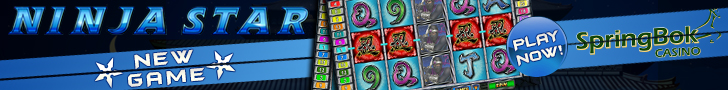 Play the New Ninja Star Slot at Springbok Casino